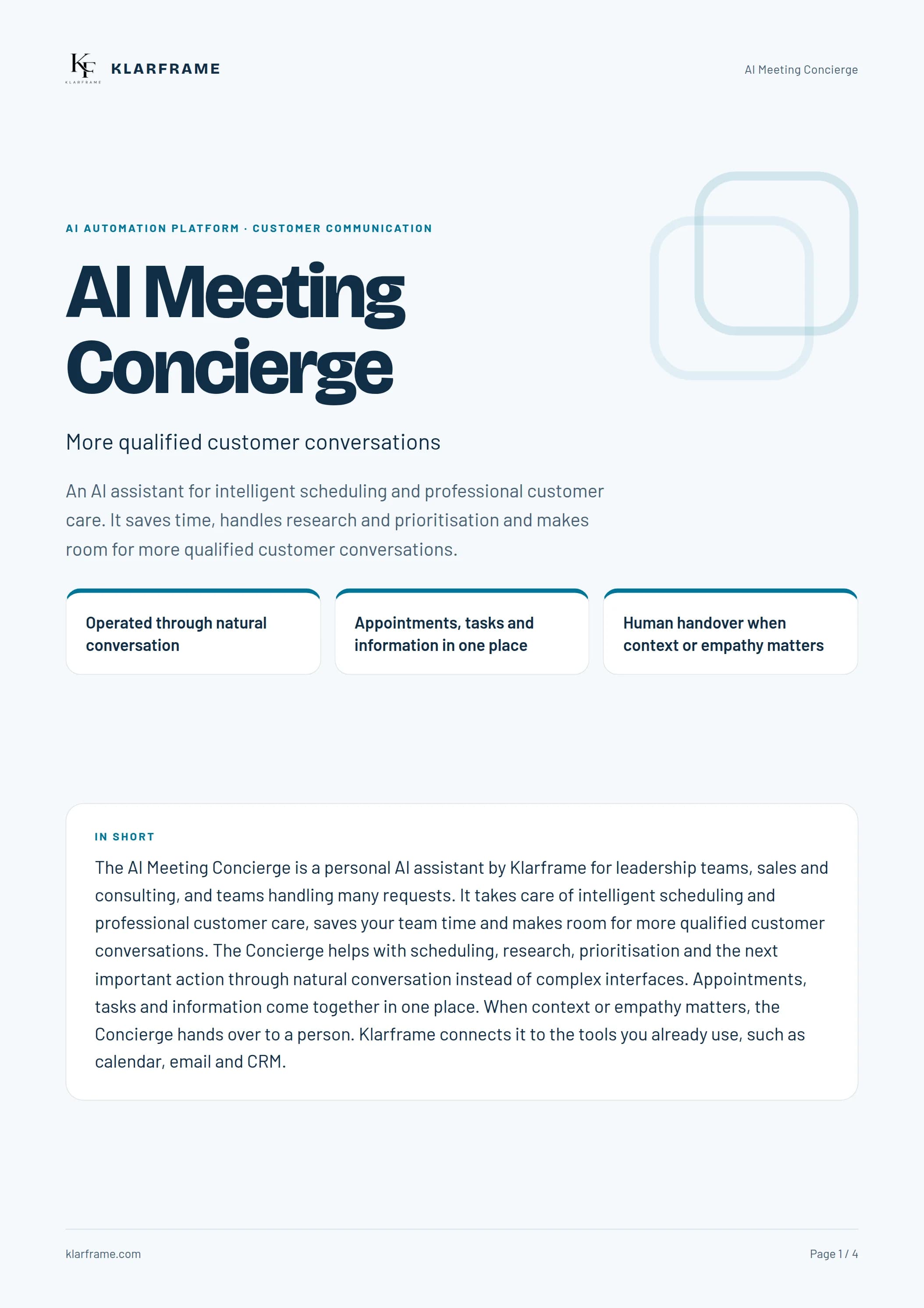 AI Meeting Concierge