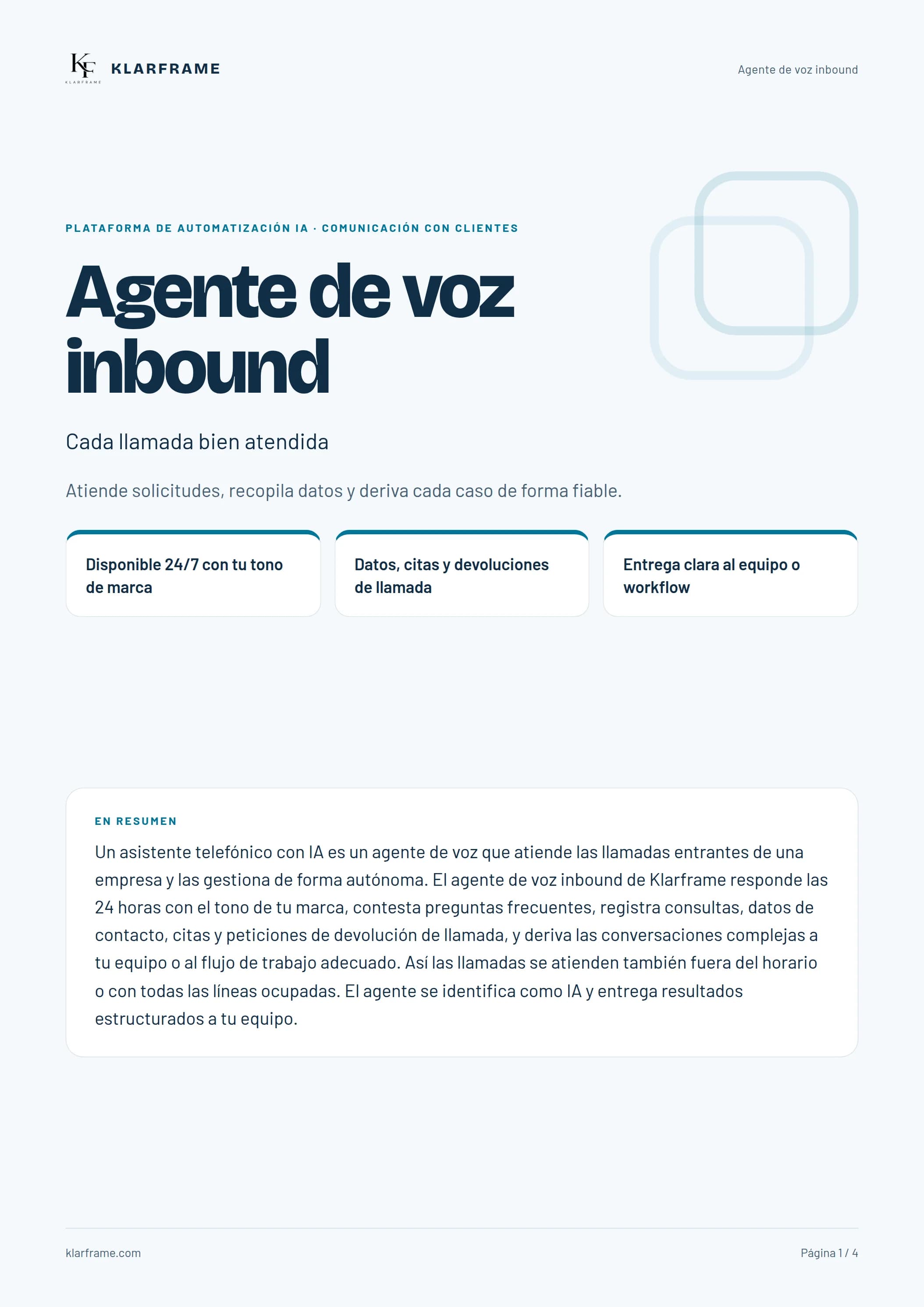 Agente de voz inbound