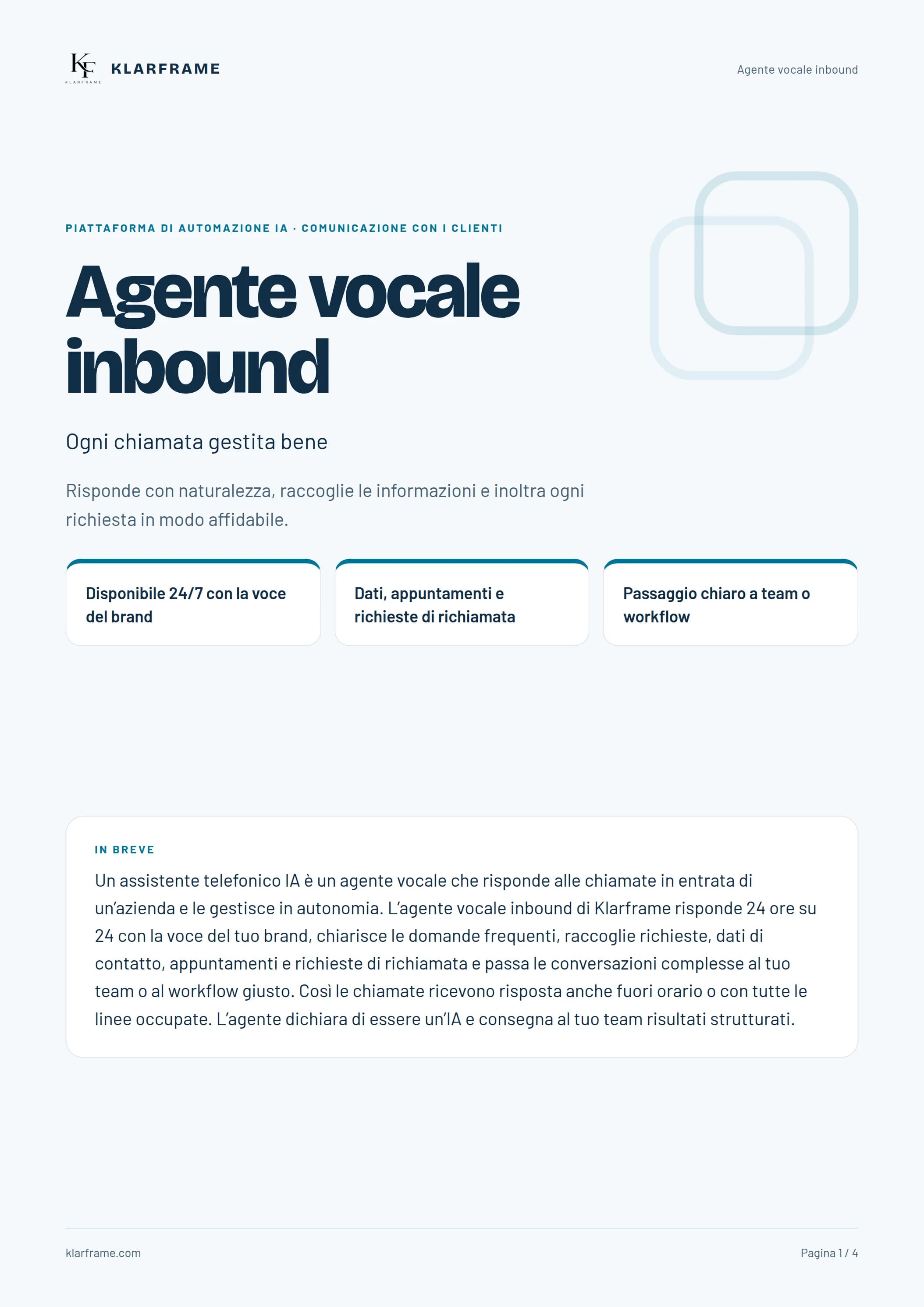 Agente vocale inbound