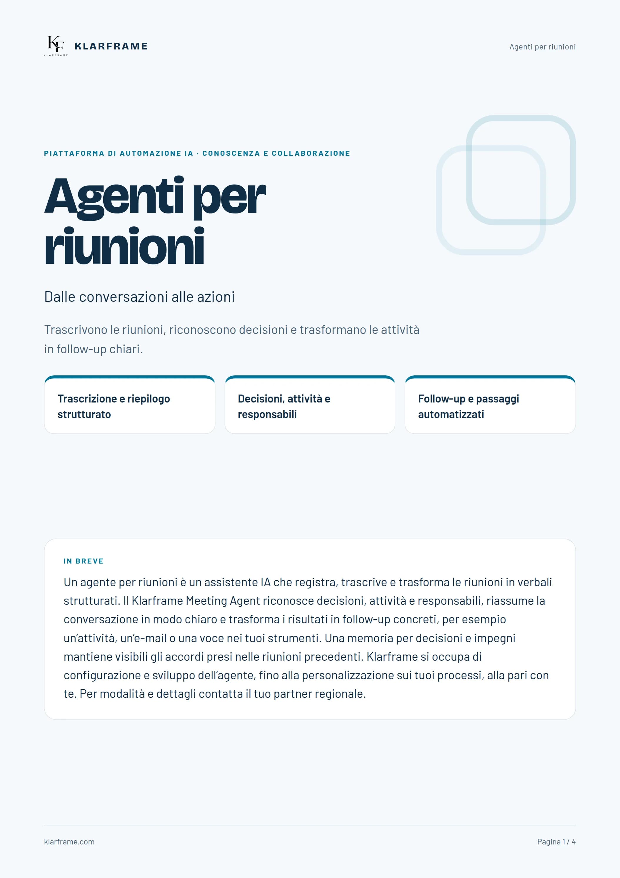 Agenti per riunioni