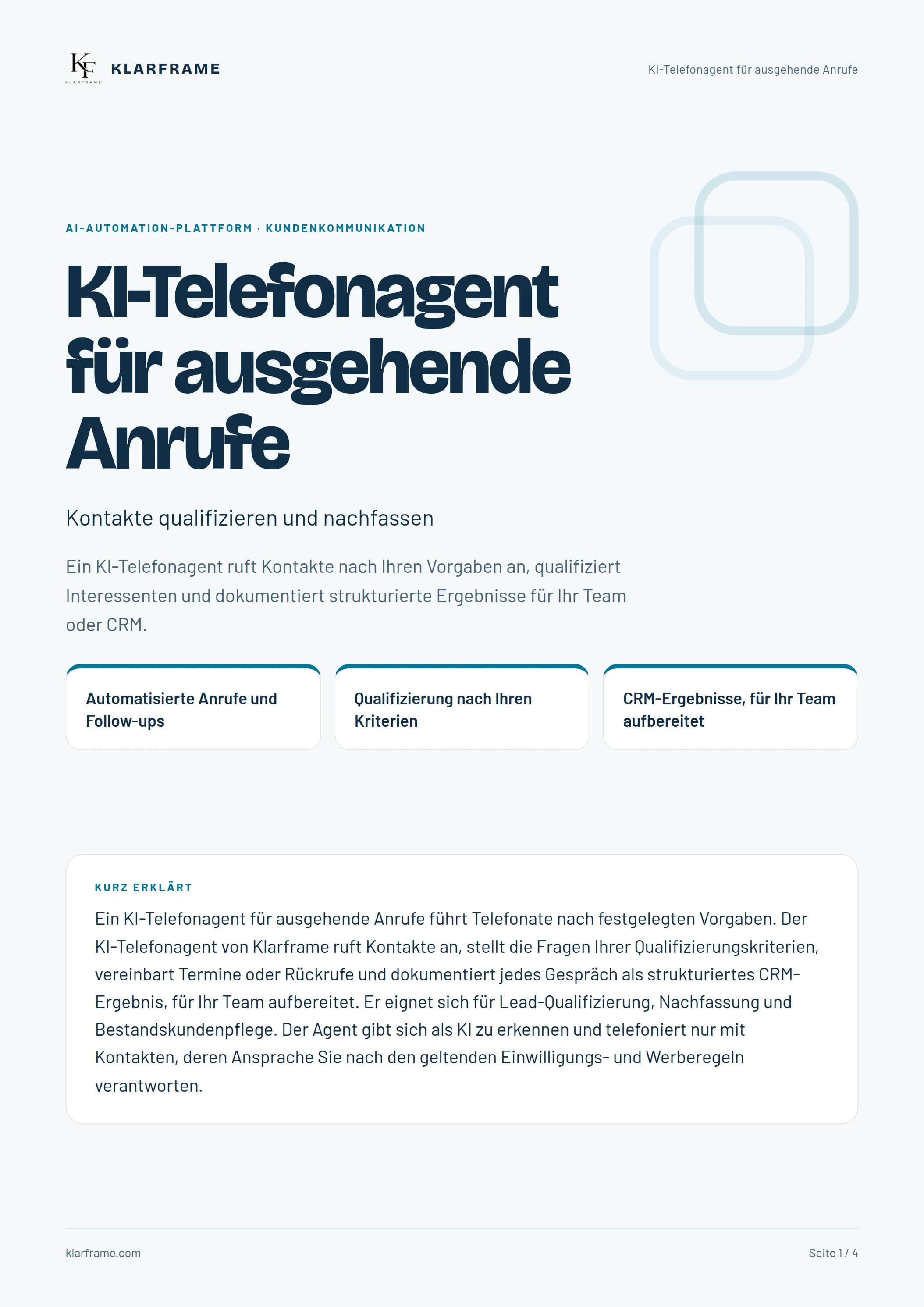 KI-Telefonagent für ausgehende Anrufe