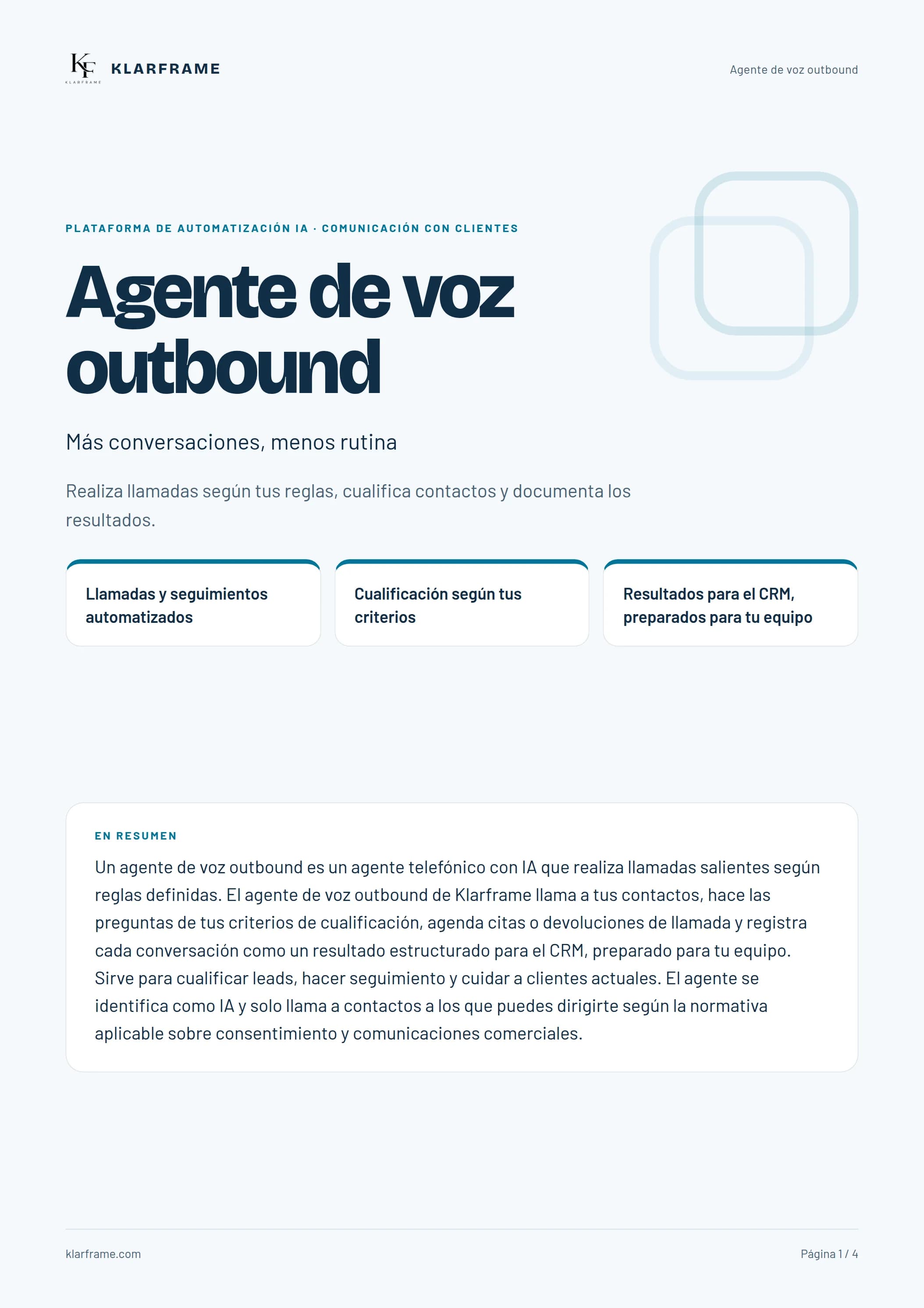 Agente de voz outbound