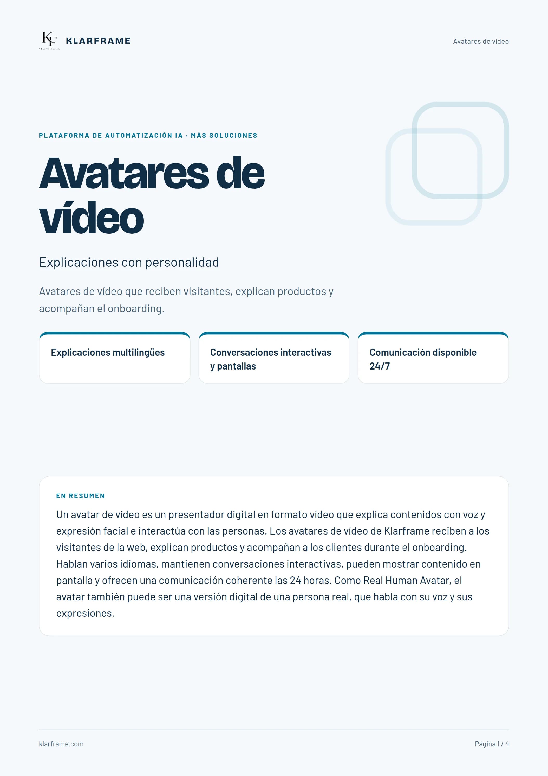Avatares de vídeo