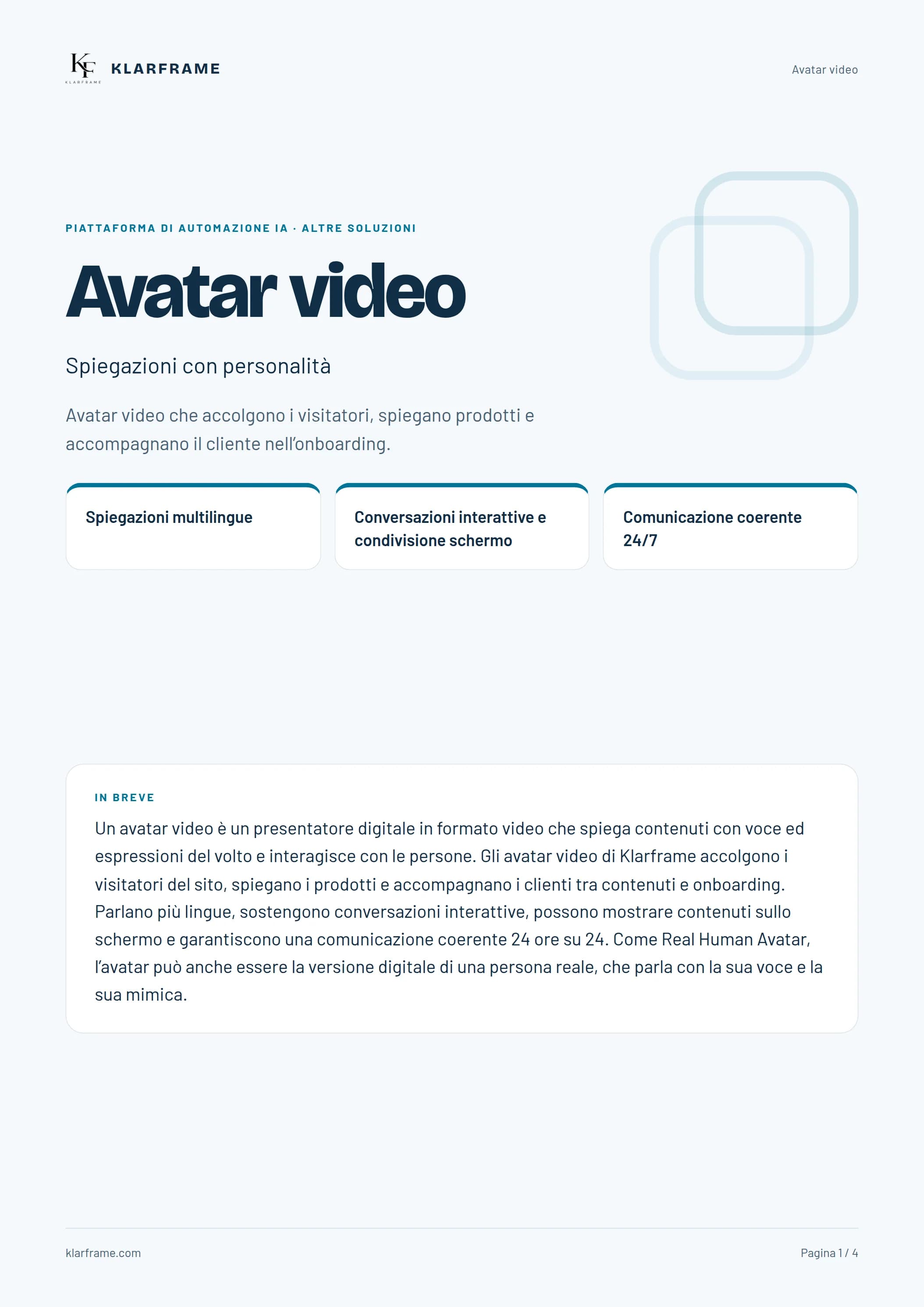 Avatar video