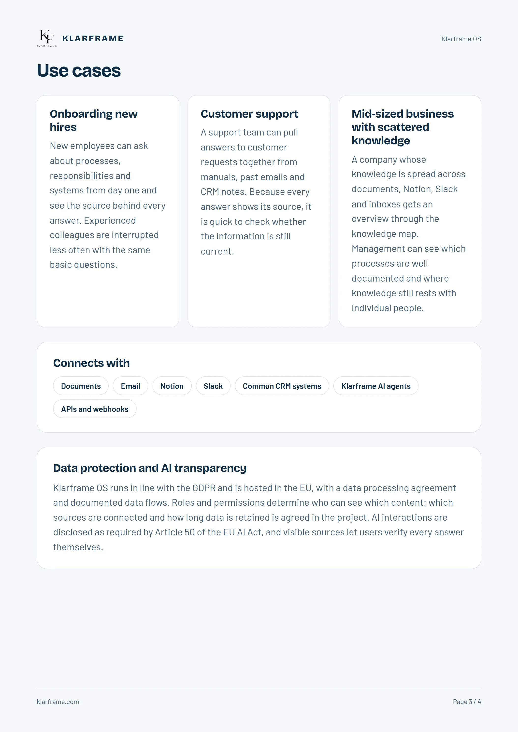 Klarframe OS — Page 3