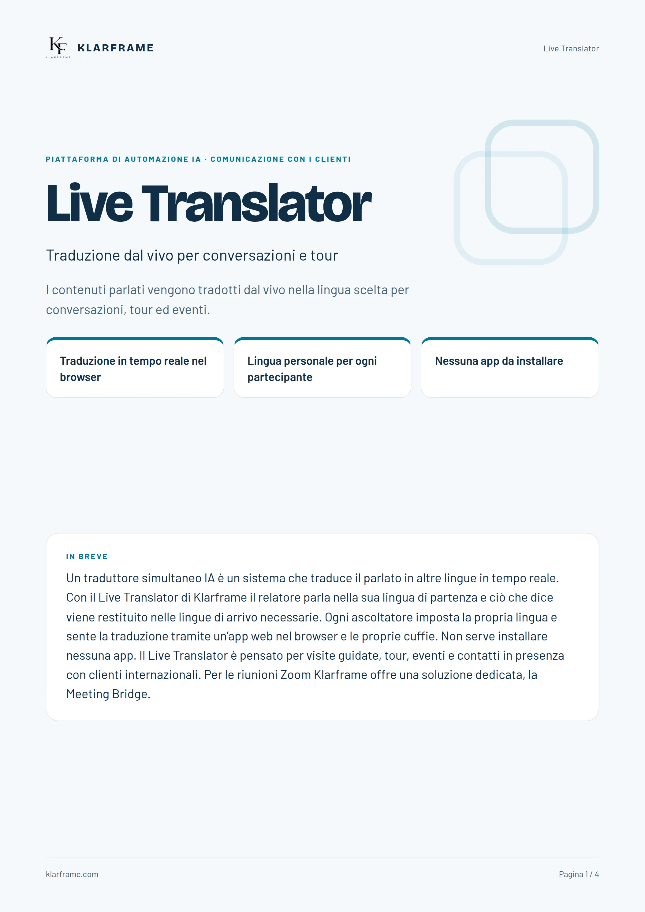 Live Translator — Pagina 1
