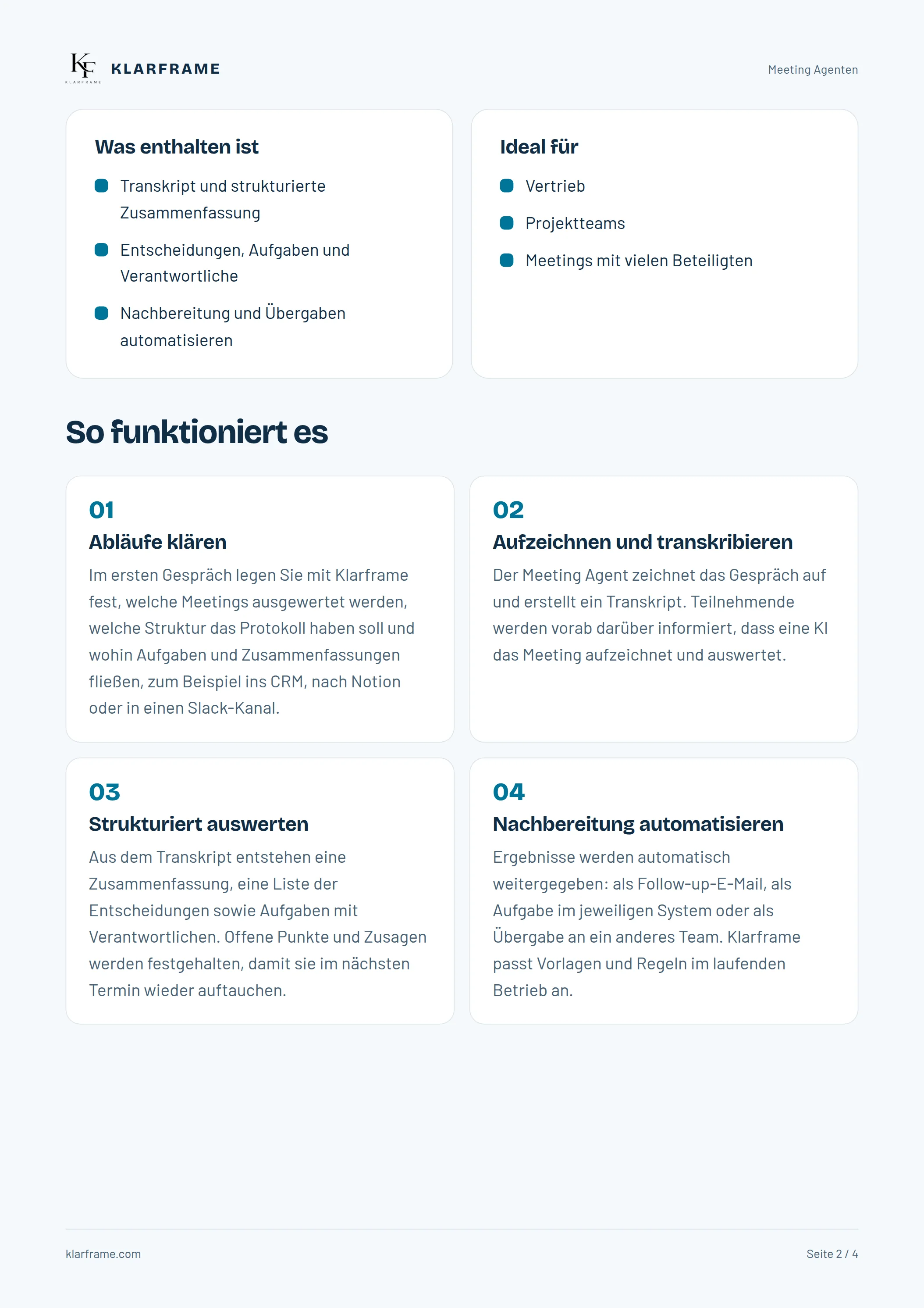 Meeting Agenten — Seite 2