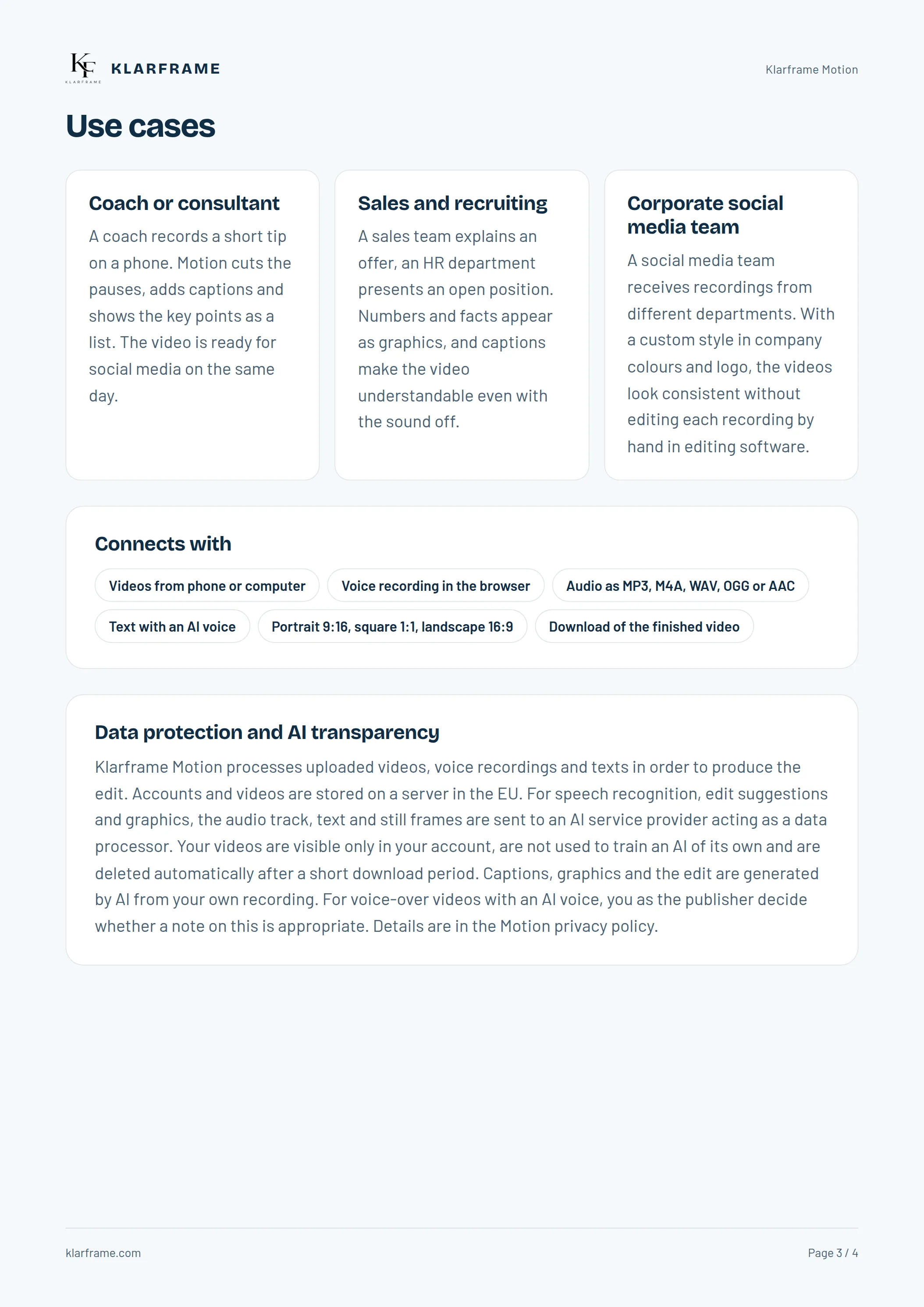 Klarframe Motion — Page 3