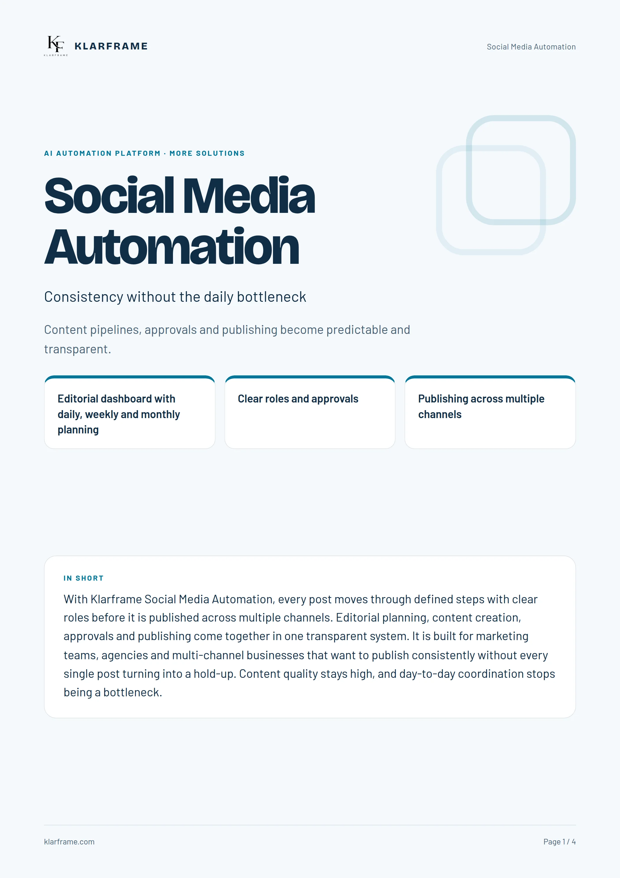 Social Media Automation — Page 1